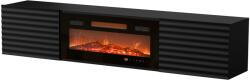  Cama RTV cabinet TULA 183x35x37 black matt + black fireplace
