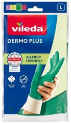 Vileda Dermo Plus ‘L’ Gloves Green Cotton, Nitrile