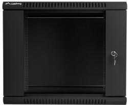 Lanberg wall-mounted installation rack cabinet 19'' 9U 600x600mm black (glass door)