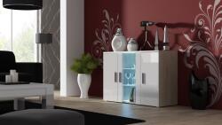 Cama sideboard 120 cm SOHO S7 sonoma oak/white gloss Comoda