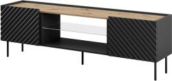  EF ONDA RTV cabinet 180x40x39-58 black (standing or wall mounted)