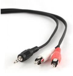 Gembird 2.5m, 3.5mm/2xRCA, M/M audio cable Black, Red, White