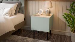  Cama Bedside table, 2 pcs. FELLINI 40x41x60 olive + oiled oak top