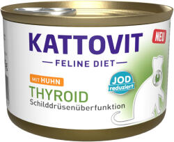 KATTOVIT 12x85g Kattovit Feline Diet Thyroid csirke nedves macskatáp