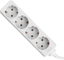 TED Electric Prelungitor 4 prize Schuko, 1.5 m, cablu 3x1 mm2, 10A/2300W, alb, TED Electric GN081930 (GN081930)