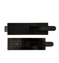Smartpass Yală Smart pentru Ușă de Sticlă cu Amprentă, PIN, Card RFID, Bluetooth, WiFi și Cheie, Negru, SMP-GLASGOW-BL (SMP-GLASGOW-BL)