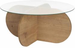  Hanah Home Sapphire Oak Dohányzóasztal Átlátszó Aeris - Zafír Tölgy, Átlátszó