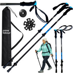 Nordic walking bot, túrabot, fekete - állítható trekking bot kiránduláshoz (v14704_CZ)