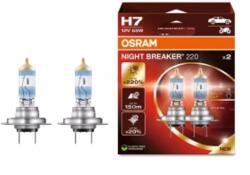 OSRAM Night Breaker +220% H7 halogén izzó, akár 220%, prémium H7 lámpa, 2 darab/csomag