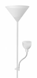 GTV Lampadar - Lampa podea BENFICA 2, max 60W-E27, max 40W-E14, AC220-240V, 50/60Hz, white (LP-BENFICA2-00)