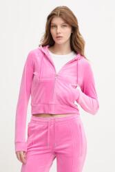 Juicy Couture kapucnis melegítőfelső női velúr MADISON COL OUT - rózsaszín M