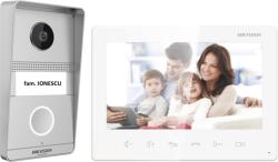 Hikvision Kit videointerfon analogic 7inch, camera 2MP, conectare 2 fire - HIKVISION DS-KIS101-P(S) (DS-KIS101-P(S))
