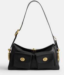 Coach női bőr hobo táska Turnlock Haversack Bag - fekete Univerzális méret