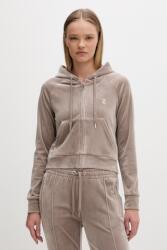 Juicy Couture női velúr kapucnis melegítőfelső MADISON COL OUT - barna M