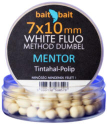 BaitBait Method dumbel Wafter, 7x10 mm, Mentor (tintahal-polip), fehér, 20 g (BBMDW-M710)