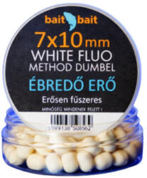 BaitBait Method dumbel Wafter, 7x10 mm, Ébredő erő (erősen fűszeres), fehér, 20 g (BBMDW-E710)