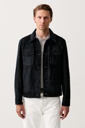 rag & bone átmeneti kabát férfi velúrbőr - sötétkék M
