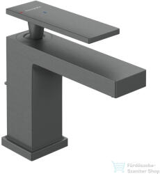 Hansgrohe TECTURIS E 80 Ecosmart+ hidegindításos mosdó csaptelep leeresztő nélkül, szálcsiszolt fekete króm 73001340 (73001340)