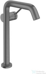Hansgrohe Tecturis S 240 Coolstart Ecosmart+ magasított mosdó csaptelep click-clack leeresztővel, szálcsiszolt fekete króm 73370340 (73370340)