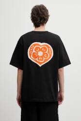 Kenzo Póló férfi pamut GOTS BOKE HEART OVERSIZE - fekete S