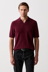 Marc O'Polo póló férfi pamuttal - burgundia XXL