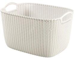 Curver Kötött hatású kosár, L méret, CURVER "Knit", fehér (CSCKLF) - iroda24