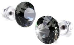 Art Crystella Fülbevaló, Black Diamond SWAROVSKI® kristállyal, 8mm, ART CRYSTELLA® (RSWF007) - iroda24