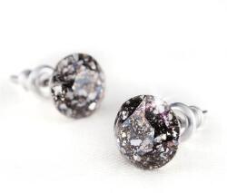 Art Crystella Fülbevaló, fekete csipke mintás SWAROVSKI® kristállyal, 8mm, ART CRYSTELLA® (RSWF0035) - iroda24
