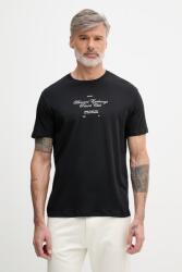 Giorgio Armani férfi pamut póló - fekete XXL - answear - 18 990 Ft