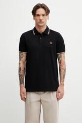 Fred Perry póló férfi pamut - fekete XL - answear - 37 990 Ft