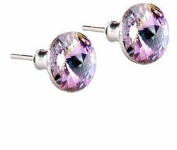 Art Crystella Fülbevaló, ametiszt lila SWAROVSKI® kristállyal, csúcsos, 8mm, ART CRYSTELLA® (RSWF015) - iroda24