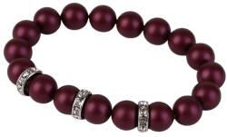 Art Crystella Karkötő, bíborlila SWAROVSKI® gyöngyből, fehér rondella kristállyal, 10mm, ART CRYSTELLA® M (RSWK0118) - iroda24