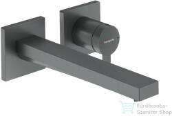 Hansgrohe Tecturis E falsík alatti mosdó csaptelep 22, 5 cm-es kifolyóval, belső egység nélkül, szálcsiszolt fekete króm 73051340 (73051340)