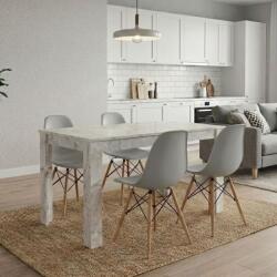 TopMebel Трапезен комплект 5 части Darlen - Nova TopMebel в бял мрамор - сив 125x72x74cm