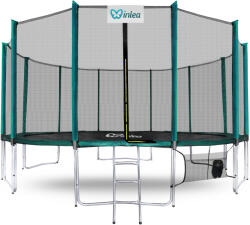 INLEA PREMIUM Jump Trambulin külső védőhálóval 500 cm - sötétzöld (IN02-0028) - kertaktiv