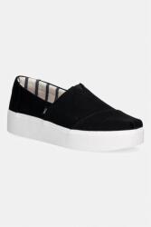 TOMS ASHER PLATFORM női espadrilles - fekete Női 37
