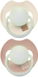 LOVI Világító dinamikus szilikon cumi PRIME 18hó+ 2db - Ivory/Blush
