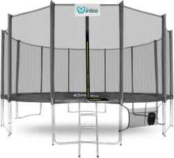 INLEA PREMIUM Jump Trambulin külső védőhálóval 500 cm - szürke (IN02-0029) - inlea