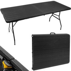  Masă de grădină pliabilă neagră 180 cm 75156 (5900779937765)