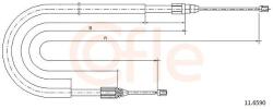 COFLE Cablu, frana de parcare COFLE 11.6590 (11.6590)