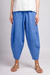Shopika Pantaloni salvari din in cu croi lejer si volumetric, bleu Talie unica