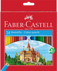 Faber-Castell Színes ceruza készlet hatszögletű kastélyos Faber-Castell 24klf. szín (68129) - irodaszerpiac