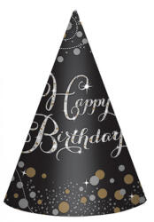 Amscan Happy Birthday Gold parti kalap, csákó 6 db-os DPA250772 (DPA250772)