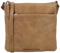 Hide & Stitches Bézs szögletes crossbody táska valódi bőrből „Milano (K22566-taupe-HU)