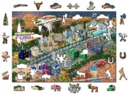 Wooden City WoodenCity Puzzle figurákkal Üdvözöljük Las Vegasban 505 db-os L (US W 505-0058-L)