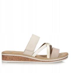 RIEKER Női flip-flop papucs Rieker V3652-94 bézs tépőzáras (Rieker V3652-94)