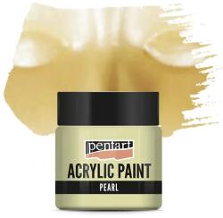 Pentart gyöngyház akrilfesték, 50 ml - sárga