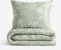 Goldea lenjerie de pat din bumbac satinat - flori de câmp pe verde-salvie 140 x 220 și 50 x 70 cm Lenjerie de pat