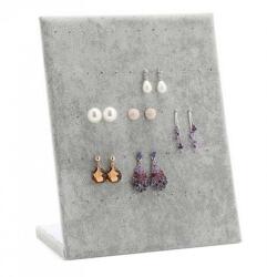 WatchBox Suport Expunere Cercei - Catifea Gri/Negru - 30 de Perechi (60 Spații) - 25 x 20 cm - WZ1652 (WZ1652)