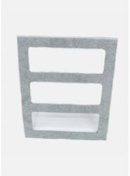  Suport Universal pentru Cercei - 3 Rânduri, 12 Perechi - Catifea Textilă Gri - 15, 5 x 8 x 21 cm (WZ664)